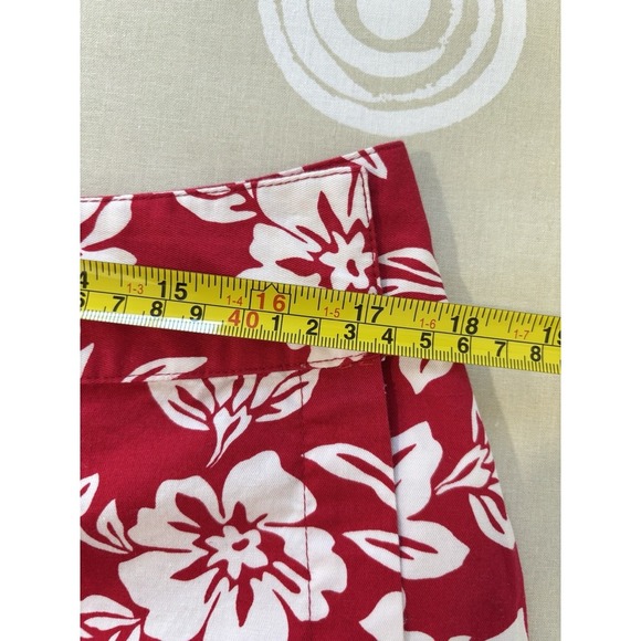 Jennifer Moore Red Floral Wrap Skort Women's Size 12 Hawaiian Resort - Picture 8 of 12